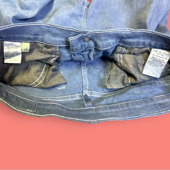 Originally White Hand Dyed NWT Rag & Bone The Dre Boyfriend Style Jeans. Size 28 - Picture 12 of 14